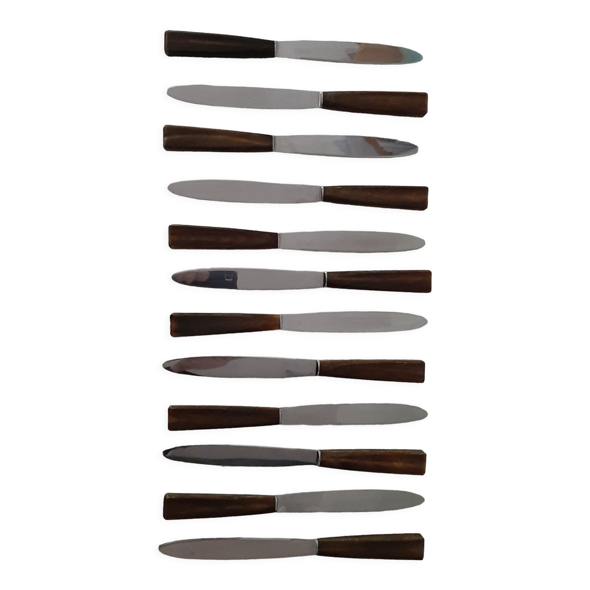 12 stainless steel knives with wooden handles Pinay fortias Thiers