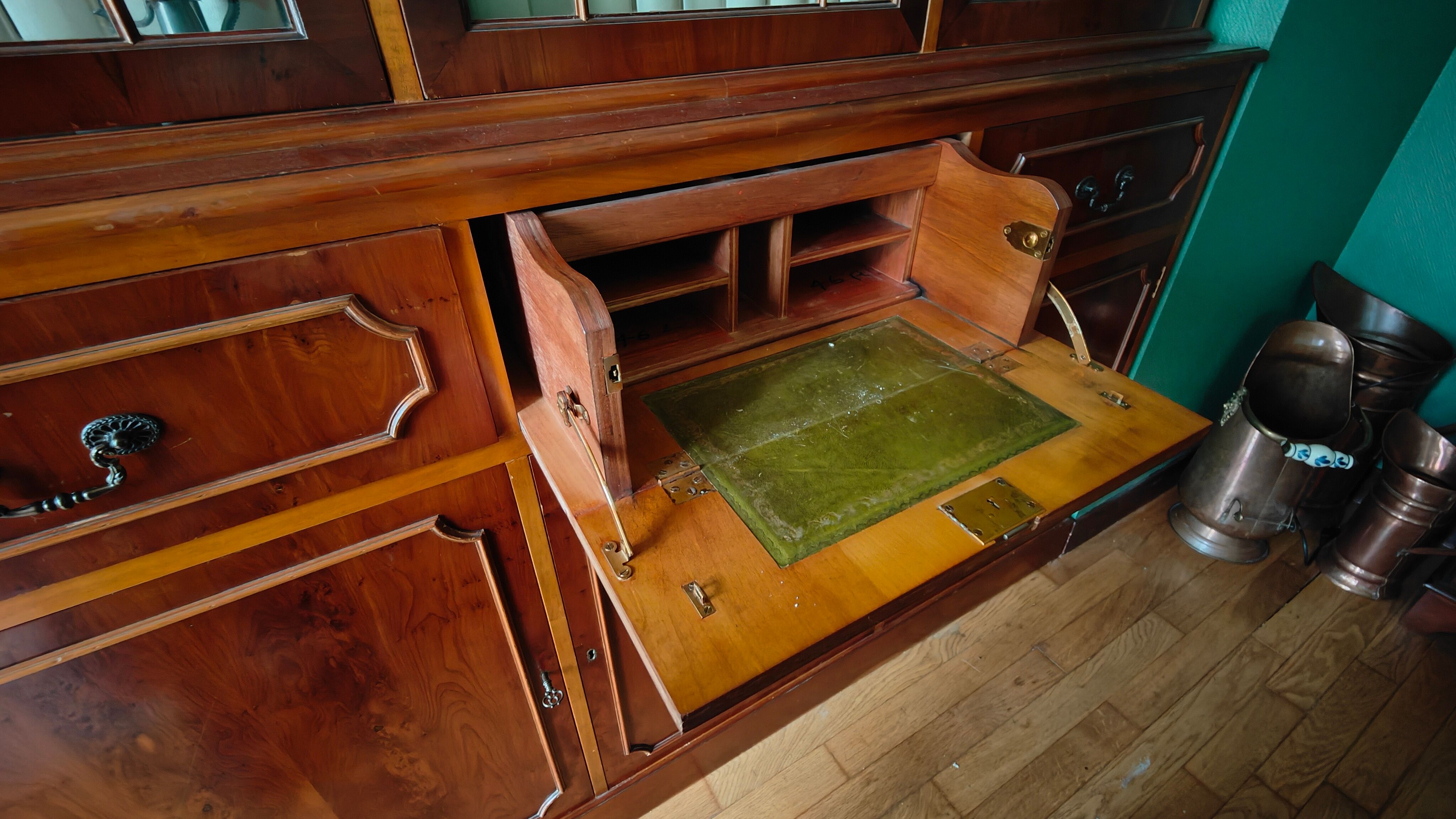 Large glazed bookcase classic English style mahogany