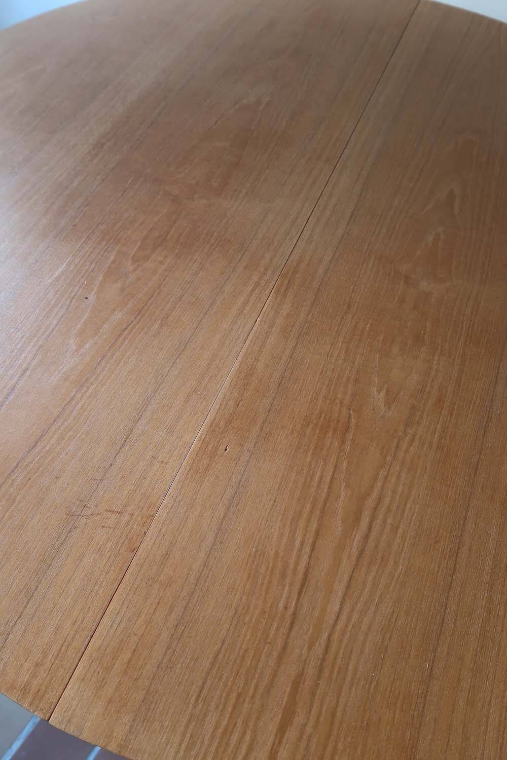 Scandinavian light wood round table