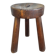 Antique handmade brutalist tripod stool 1960