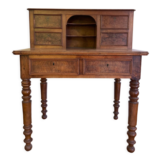 Bureau secrétaire en bois ancien vintage