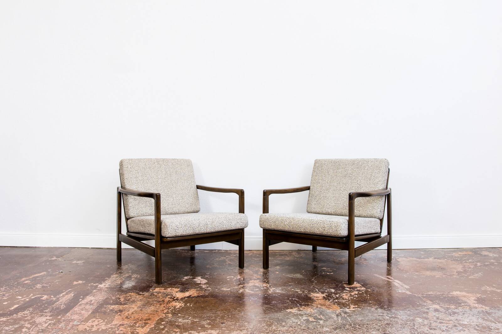 Mid Century Armchairs By Zenon Bączyk, 1960's, Set Of 2