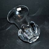 Modernist design vase in Vannes Le Châtel crystal