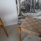 Set de 6 chaises empilables en hêtre et jute