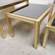 Tables gigognes laiton doré vintage 1970