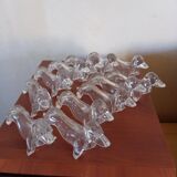 Lot 12 knife holders dogs dachshunds vintage