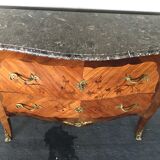 Louis XV-style chest of drawers  in rosewood marquetry
