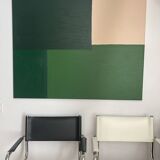 Contemporary minimalist painting "Green Composition" 100x80cm
