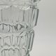 Vintage moulded glass vase, geometric relief decoration 1970