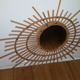 Ortf vintage rattan mirror 67x51cm