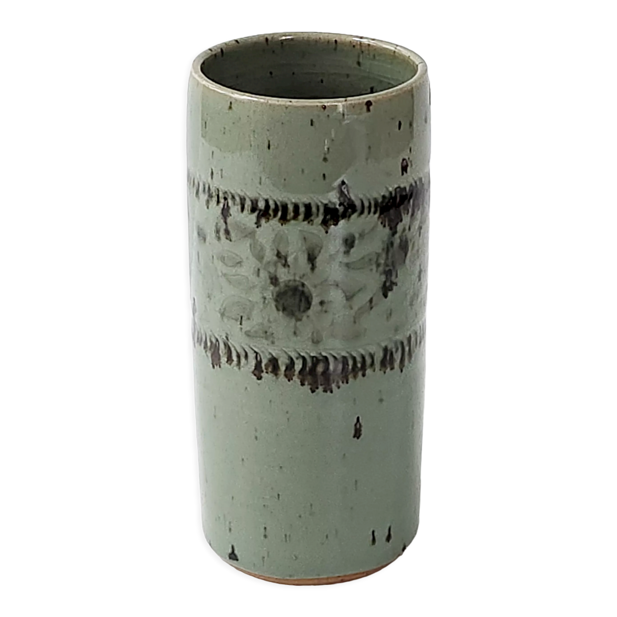 Vase rouleau vintage 1970 céramique