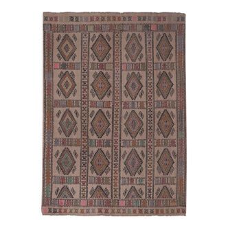 Tapis vintage turc de Oushak, tissé à la main 161x226 cm