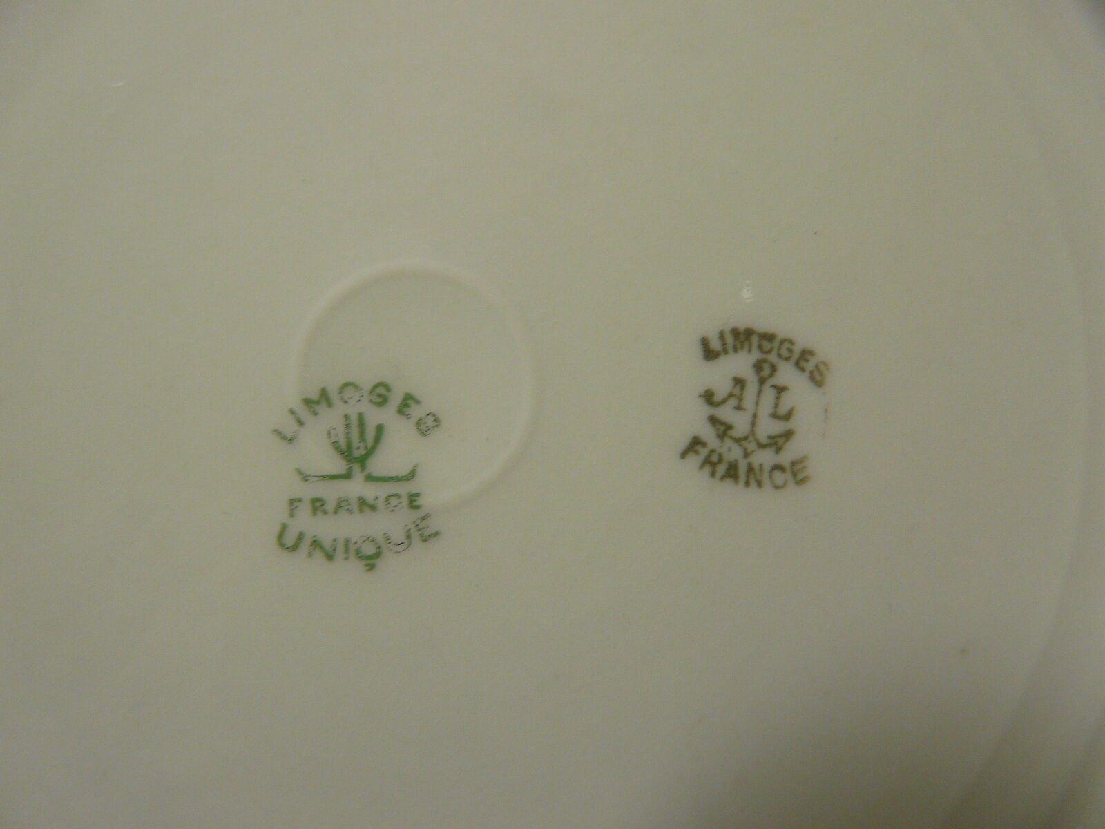 10 plates dessert porcelain of limoges art deco