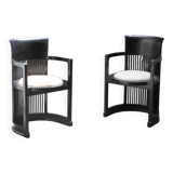Pair of in the style of Franck LLoyd Right armchairs