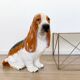Vintage hollywood regency basset hound statue