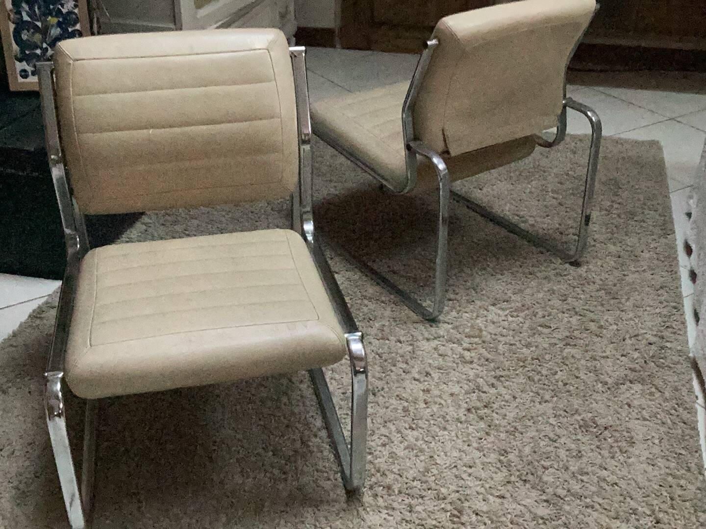 Vintage leather armchairs