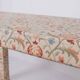Console or desk set with its upholstered stool, Parsons style, 1980s.