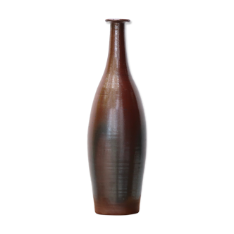 Vase bouteille en grès, années 70