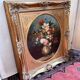 Tableau huile sur toile XXème : nature morte aux fleurs