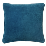 Velvet cushion 50x50cm blue green color