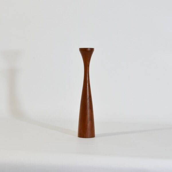 Scandinavian candle holder diabolo teak 1960