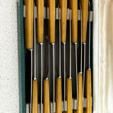 Box of 12 knives with horn handles
