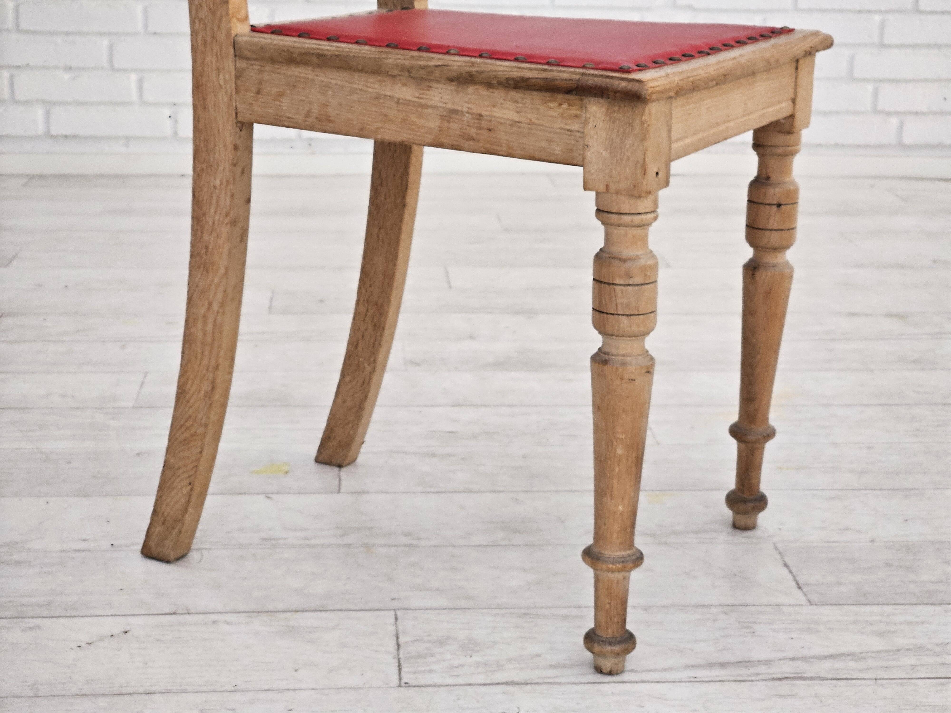 1950s, set 2 pcs of Danish dinning chairs, original good condition, oak wood.