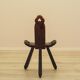 Pine chair, brutalist design, 1950s, made in Spain