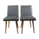 Chaises vintage noir et blanc années 1970