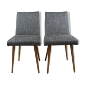 Chaises vintage noir et blanc années 1970