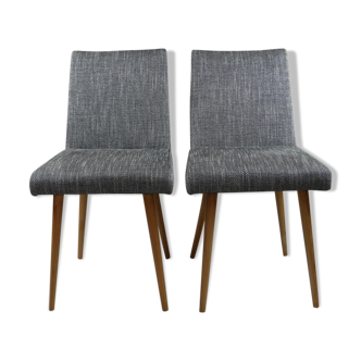 Chaises vintage noir et blanc années 1970