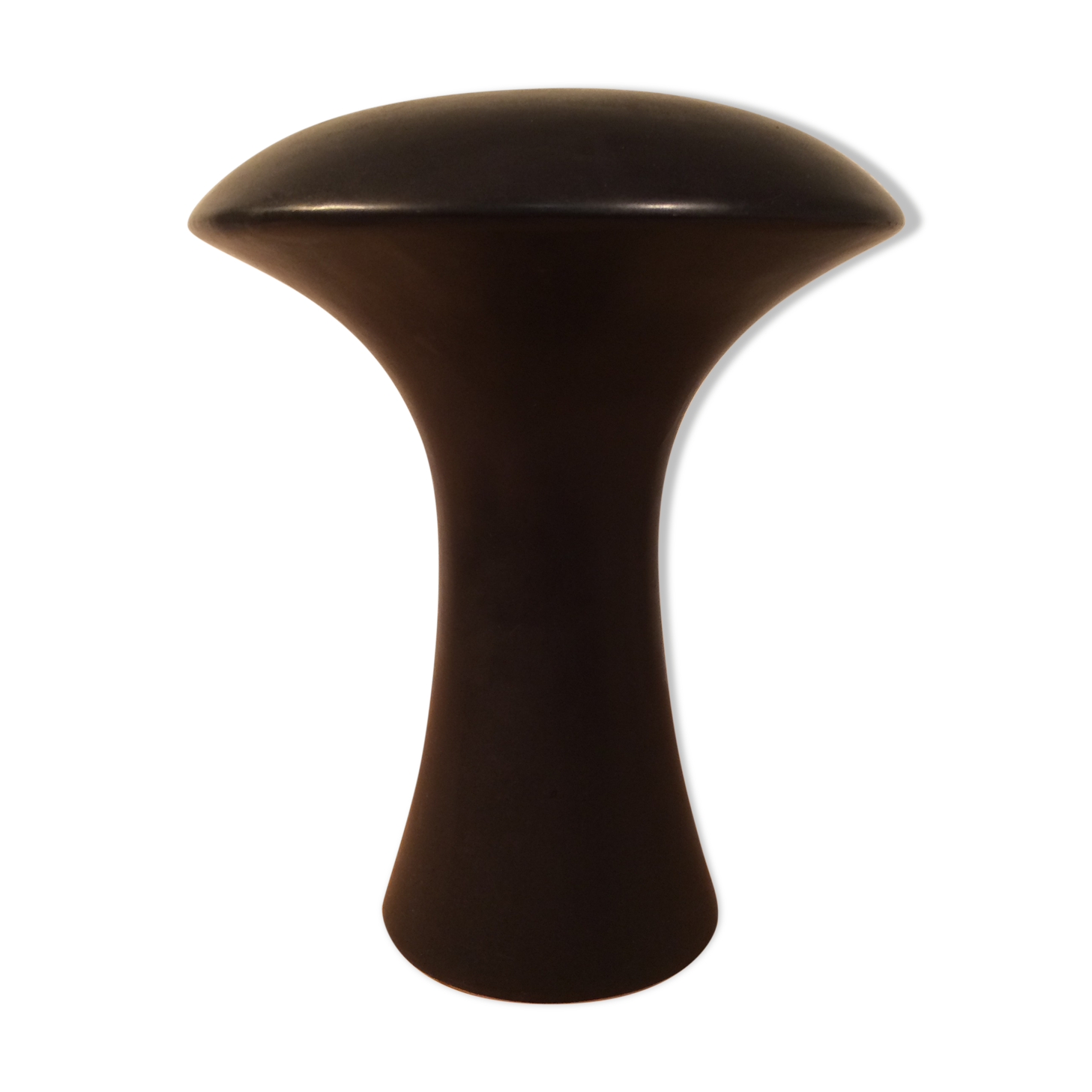 Modernist vase "mushroom" black ceramic