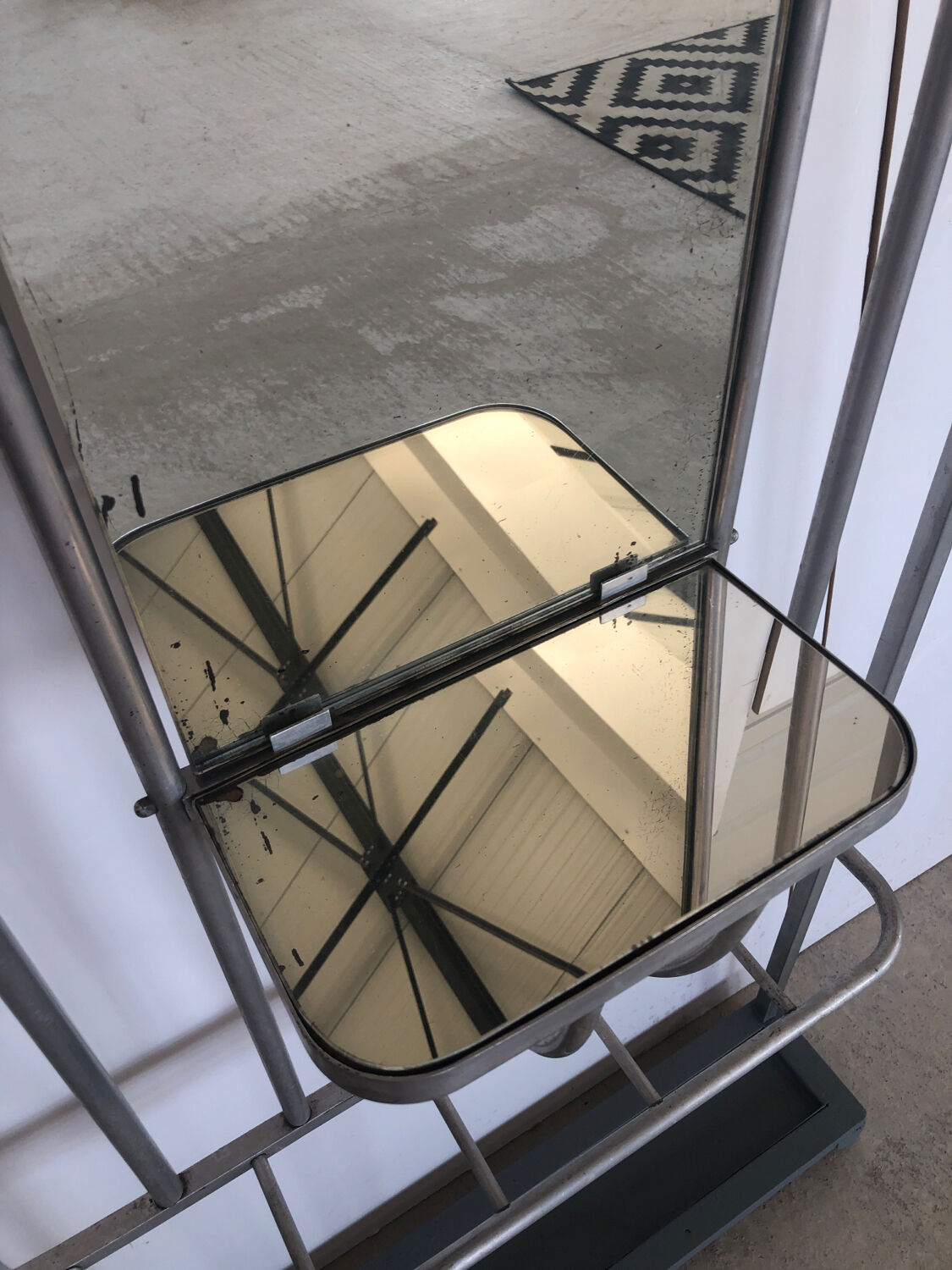 Vintage aluminum coat rack