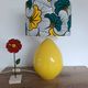 irresistible vintage lamp, wax print with stylised flowers