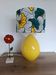 irresistible vintage lamp, wax print with stylised flowers