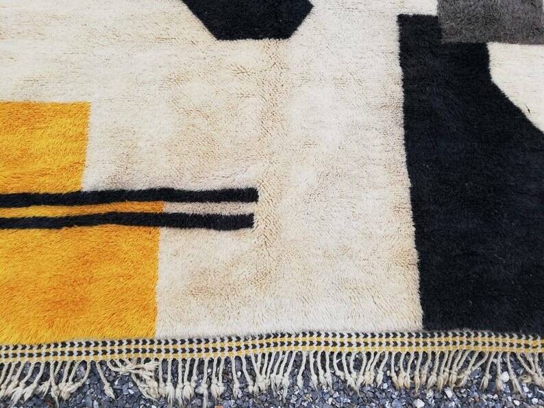 Tapis beni mrirt en laine pure fait main taille 150 x 250