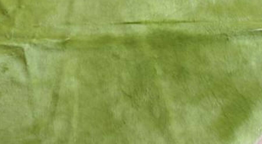 Lime green cow hide rug 278 cm x 233 cm