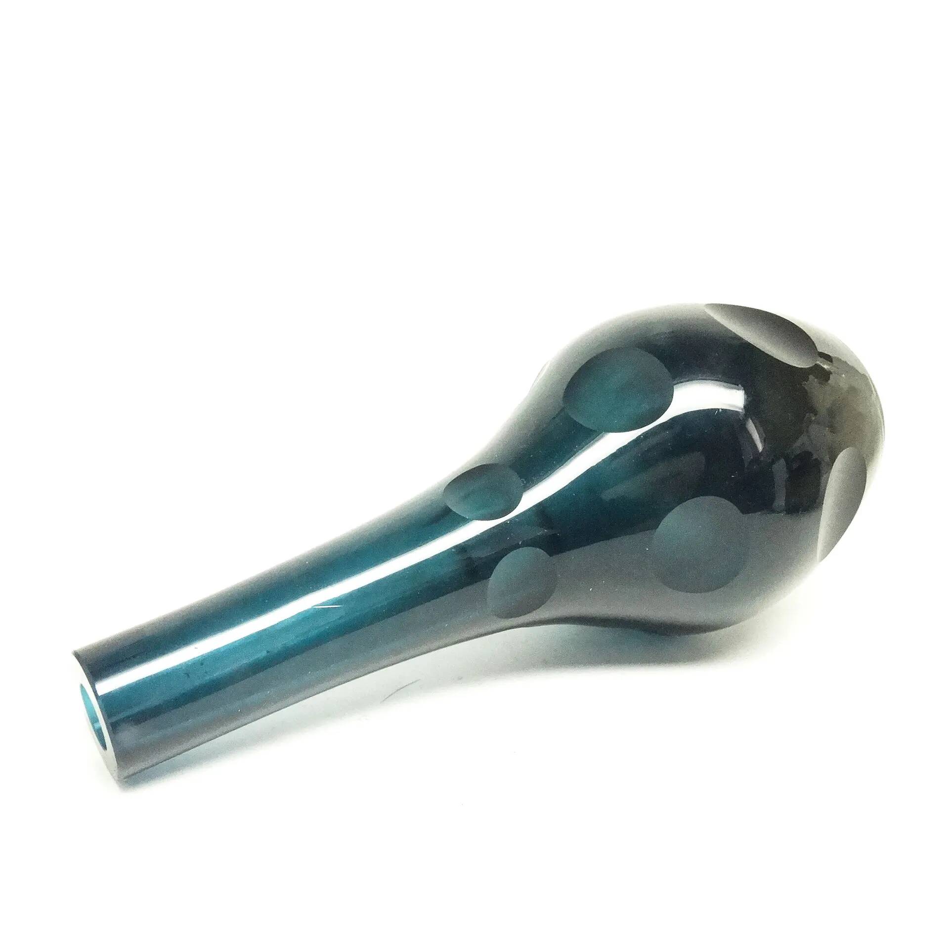 Postmodern vase, teal glass, WMF, Germany, 1960s