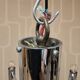 Vintage large chrome Italian Space Age pendant lamp Sciolari