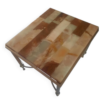 Table basse marbre et onyx