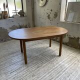 70s oval pine table from Les Arcs