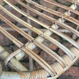 Pair of vintage rattan armchairs