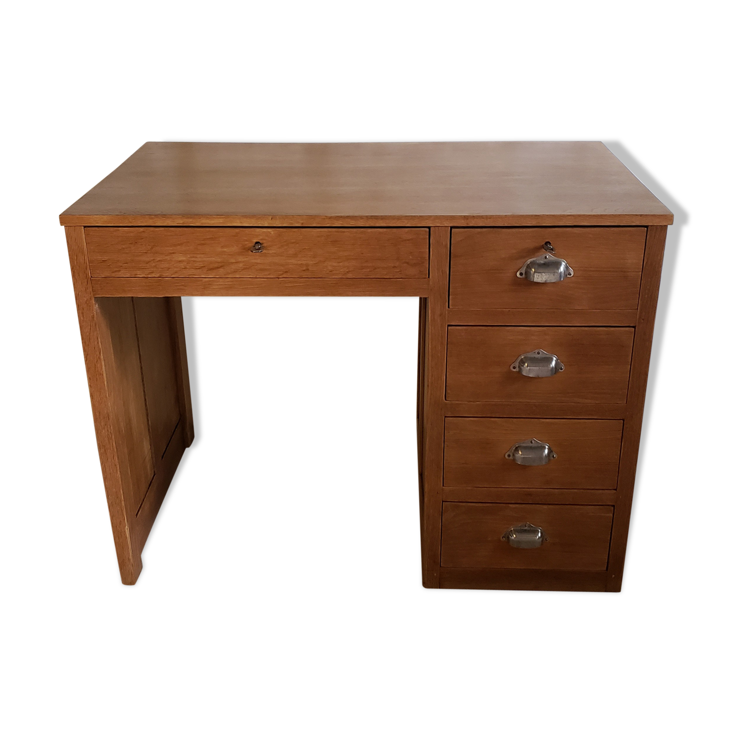 Blond oak desk