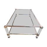 Glass and plexiglass coffee table 1960