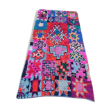 Ancient boucharouite carpet 208 x 108