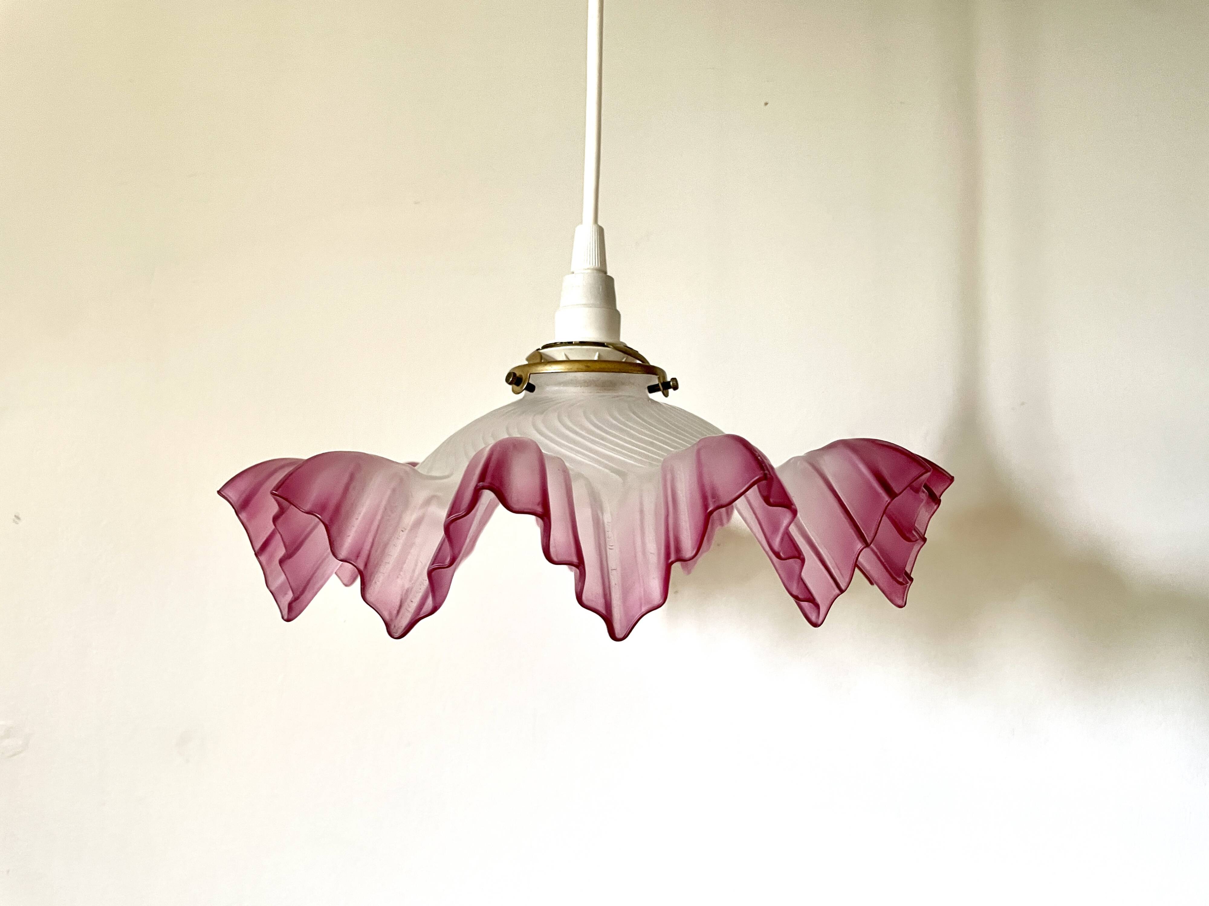 Pink draped suspension