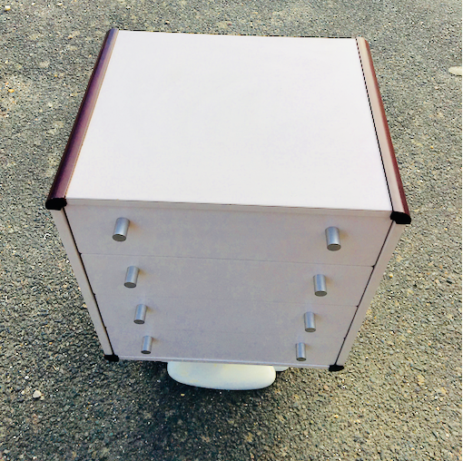 White chest of drawers Gautier 1973 foot Tulip