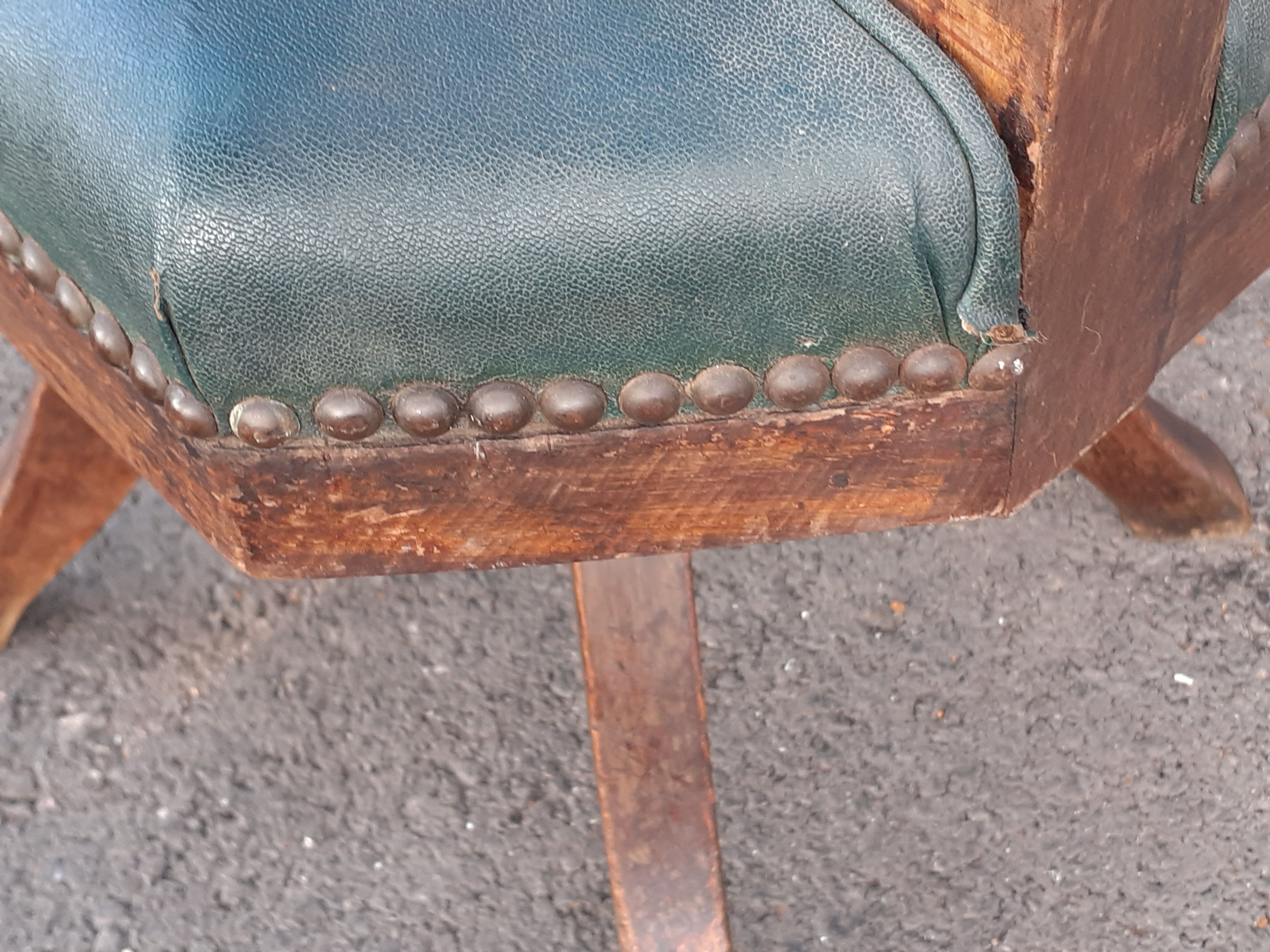 Fauteuil de bureau ancien administratif pivotant vintage