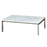 Marble and chrome coffee table, 1970