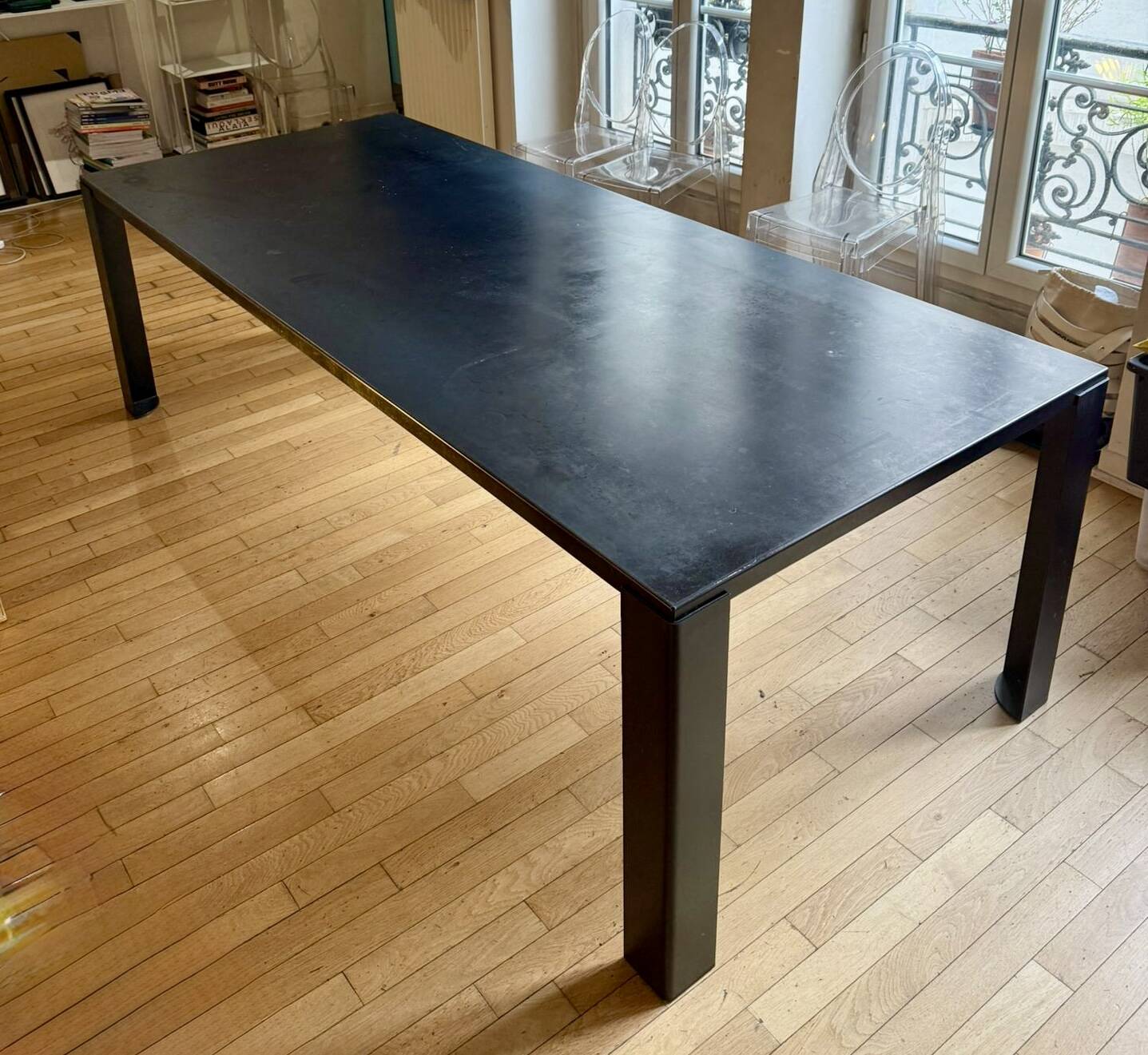 Zeus rectangular table, Big Irony metal / Maurizio Peregalli, 2000